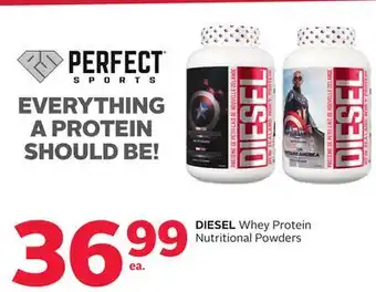 Rexall DIESEL Whey Protein Nutritional Powders offer