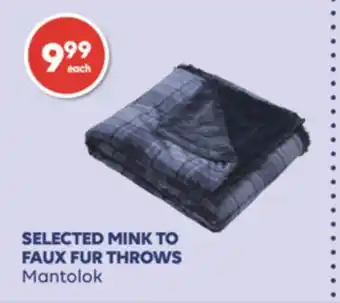 Wellwise by Shoppers Mantolok SELECTED MINK TO FAUX FUR THROWS offer