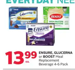 Rexall ENSURE, GLUCERNA or BOOST Meal Replacement Beverage offer