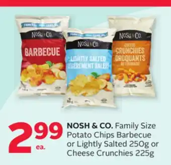 Rexall Family Size Potato Chips Barbecue or Lightly Salted 250g or Cheese Crunchies 225g offer