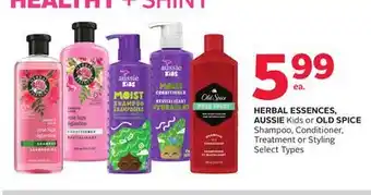 Rexall HERBAL ESSENCES, AUSSIE Kids or OLD SPICE Shampoo, Conditioner, Treatment or Styling offer