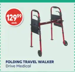 Wellwise by Shoppers Drive Medical FOLDING TRAVEL WALKER offer