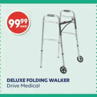 Wellwise by Shoppers Drive Medical DELUXE FOLDING WALKER offer