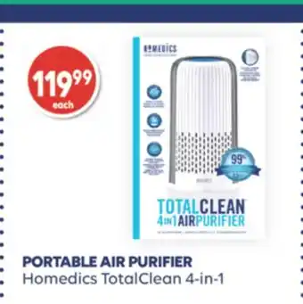 Wellwise by Shoppers Homedics TotalClean 4-in-1 PORTABLE AIR PURIFIER offer