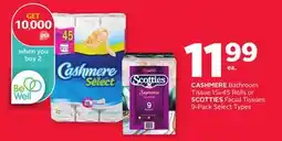 Rexall CASHMERE Bathroom Tissue 15 = 45 Rolls or SCOTTIES Facial Tissues 9-Pack offer