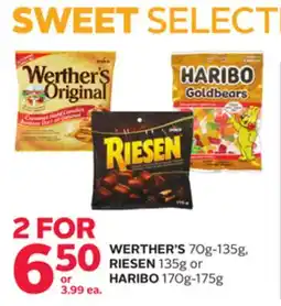 Rexall WERTHER'S 70g-135g, RIESEN 135g or HARIBO 170g-175g offer