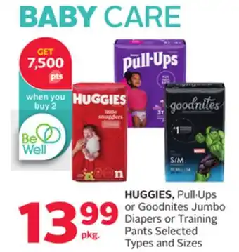 Rexall HUGGIES, Pull.Ups or Goodnites Jumbo Diapers or Training Pants offer