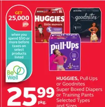 Rexall HUGGIES, Pull-Ups or Goodnites Super Boxed Diapers or Training Pants offer