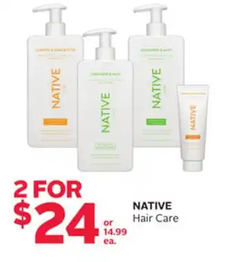 Rexall NATIVE Hair Care offer