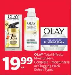 Rexall OLAY Total Effects Moisturizers, Complete + Moisturizers or Slugging Mask offer