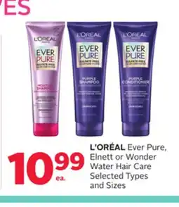 Rexall L'ORÉAL Ever Pure, Elnett or Wonder Water Hair Care offer