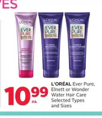 Rexall L'ORÉAL Ever Pure, Elnett or Wonder Water Hair Care offer