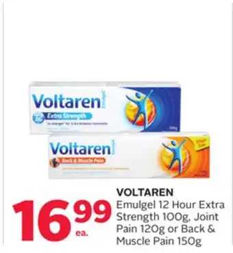 Rexall VOLTAREN Emulgel 12 Hour Extra Strength 100g, Joint Pain 120g or Back & Muscle Pain 150g offer