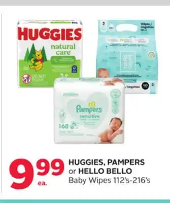 Rexall HUGGIES, PAMPERS or HELLO BELLO Baby Wipes offer