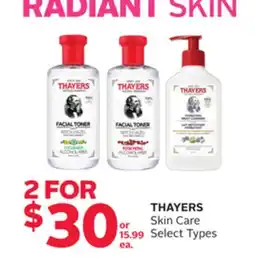 Rexall THAYERS Skin Care offer