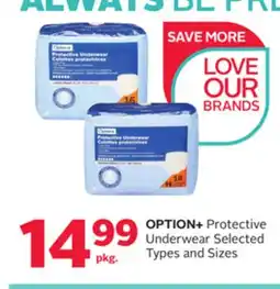 Rexall OPTION+ Protective Underwear offer