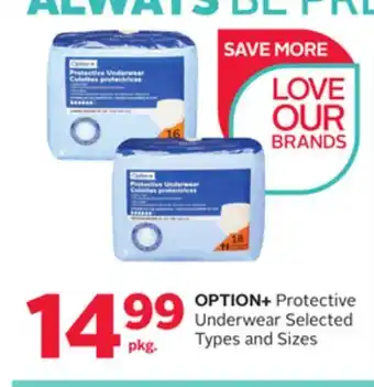 Rexall OPTION+ Protective Underwear offer