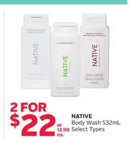 Rexall NATIVE Body Wash offer