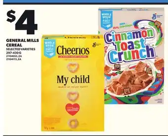 Independent City Market GENERAL MILLS CEREAL, 297-430 G offer