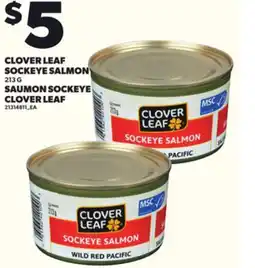 Independent City Market CLOVER LEAF SOCKEYE SALMON, 213 G offer