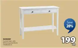 JYSK NORDBY Console table with White lacquered Finish offer