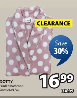 JYSK DOTTY Printed bathrobe offer