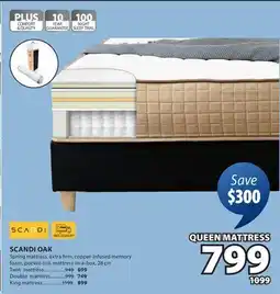 JYSK SCANDI OAK Spring mattress offer