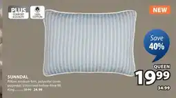 JYSK SUNNDAL Pillow, medium firm, polyester cover offer