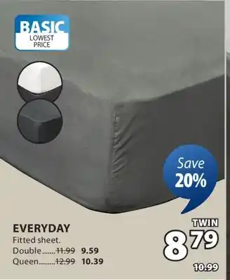 JYSK Everyday Fitted Sheet offer