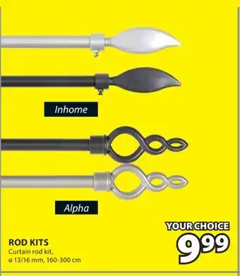 JYSK INHOME / ALPHA ROD KITS Curtain rod kit offer