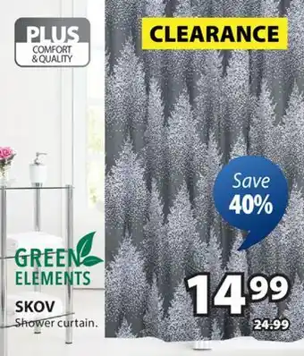 JYSK SKOV Shower curtain offer