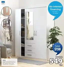 JYSK ARLO 3-door wardrobe offer