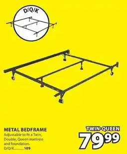 JYSK METAL BEDFRAME Adjustable to fit a Twin offer