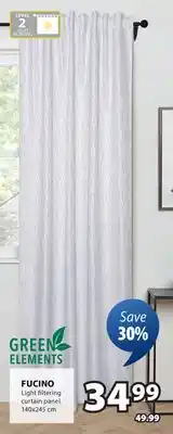 JYSK FUCINO Light filtering curtain panel offer