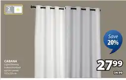 JYSK CABANA Light filtering indoor/outdoor curtain panel offer