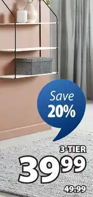 JYSK Hejlsminde 3-Tier Wall Shelf offer