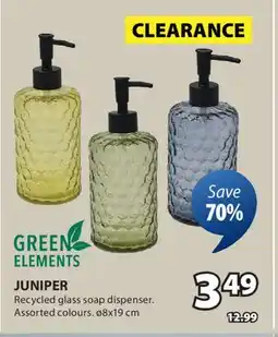 JYSK Juniper Recycled glass soap dispenser offer