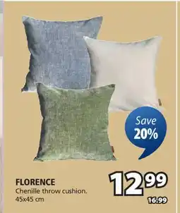 JYSK FLORENCE Chenille throw cushion offer