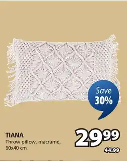 JYSK TIANA Throw pillow, macramé offer