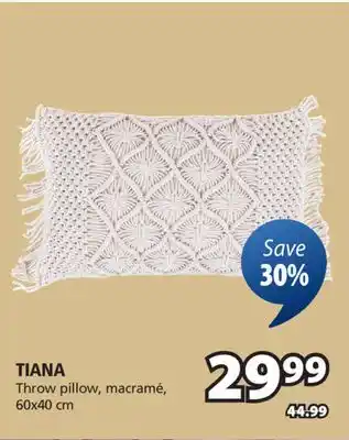 JYSK TIANA Throw pillow, macramé offer