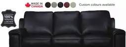 Leon's Icon Leather Sofa - Black offer