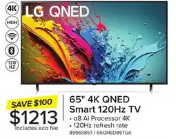 Leon's LG 65 4K Smart TV - 65QNED85TUA offer