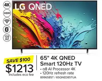 Leon's LG 65 4K Smart TV - 65QNED85TUA offer