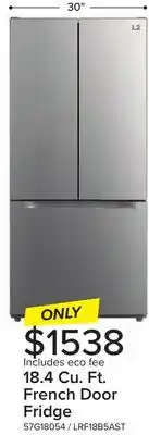 Leon's L2 Stainless Steel French Door Refrigerator (18.4 Cu.Ft.) - LRF18B5AST offer