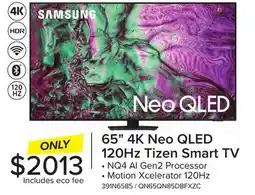 Leon's Samsung 65 Neo QLED 4K Tizen Smart TV QN85D - QN65QN85DBFXZC offer