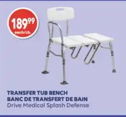 Wellwise by Shoppers Drive Medical Splash Defense BANC DE TRANSFERT DE BAIN offer