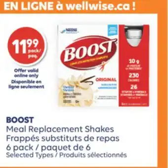 Wellwise by Shoppers BOOST Frappés substituts de repas 6 pack offer