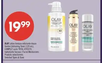 Pharmaprix OLAY Lotion Gentle Exfoliating Toner (120 ml), COMPLET or TOTAL EFFECTS Facial Moisturizers offer