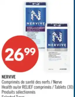 Pharmaprix NERVIVE Nerve Health or RELIEF Tablets (30) offer