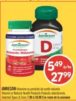 Pharmaprix JAMIESON Vitamin or Natural Health Products offer